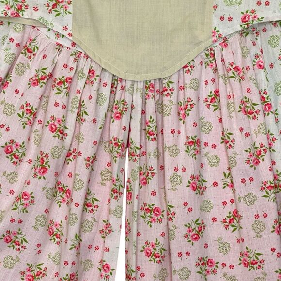 Handmade Pink Roses & Cream Colonial 1700’s Style Shirt & Skirt Set Size Small - Picture 6 of 16